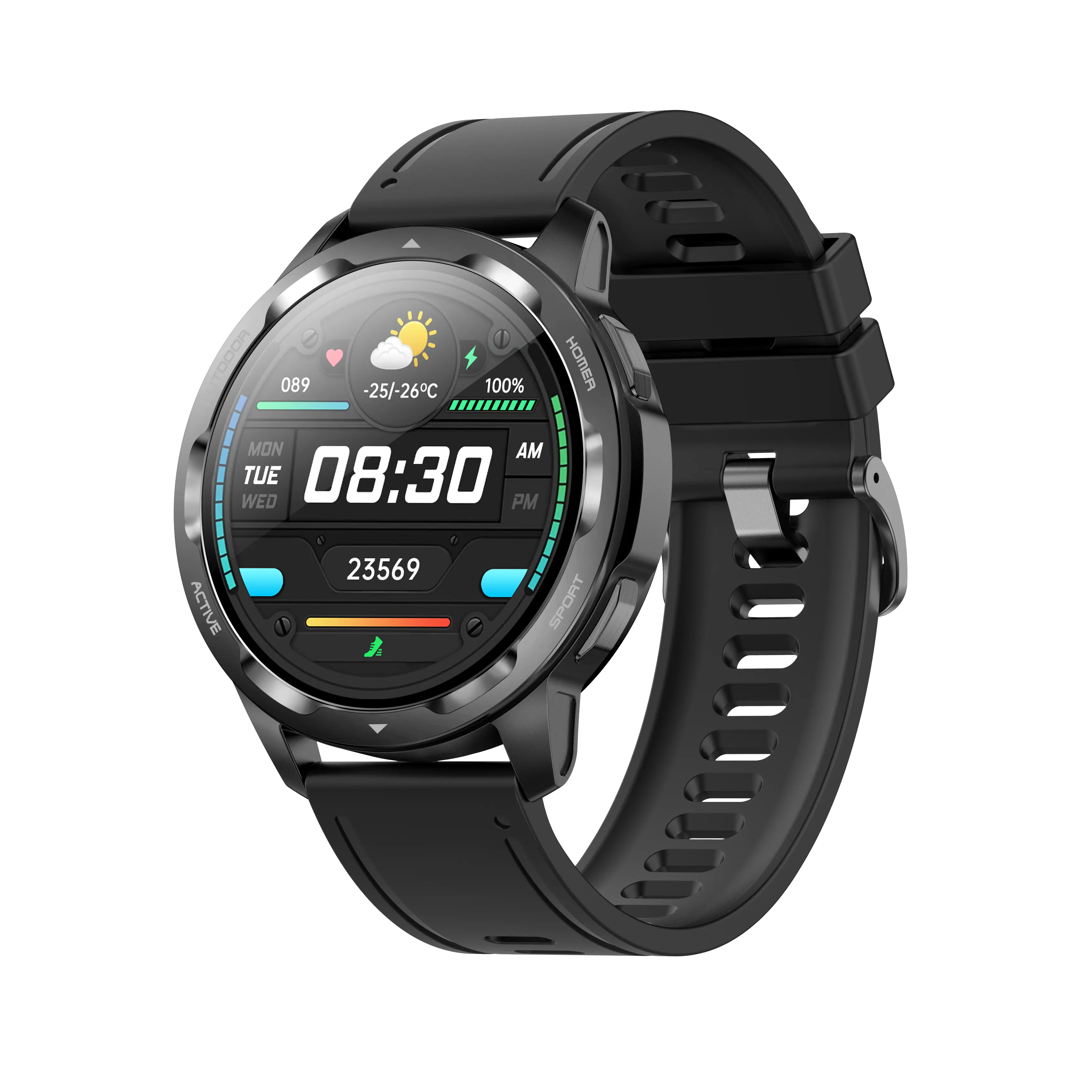With GPS (answer/make calls), new 2026 smartwatch with a health monitor, 100+ sports modes, 1 ATM water resistance, 1.3-inch AMOLED display, 300 mAh battery, compatible with Android and iPhone phones
