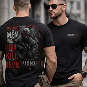 USMC Semper Fidelis Shirt, Marine Corps Warrior T-Shirt, Military Tactical Graphic Tee, Patriotic Veteran Shirt, Marine Pride Gift, USMC Brotherhood Apparel