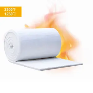 High-Temperature Ceramic Fiber Blanket, 0.8 Inch Thick, Insulation Material for Kilns and Forging Furnaces, Durable Heat Resistance