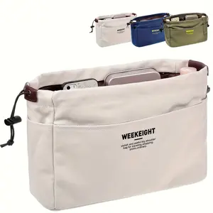 Minimalist Casual Storage Box with Multifunctional Drawstring Pockets, Suitable for Tote Bags