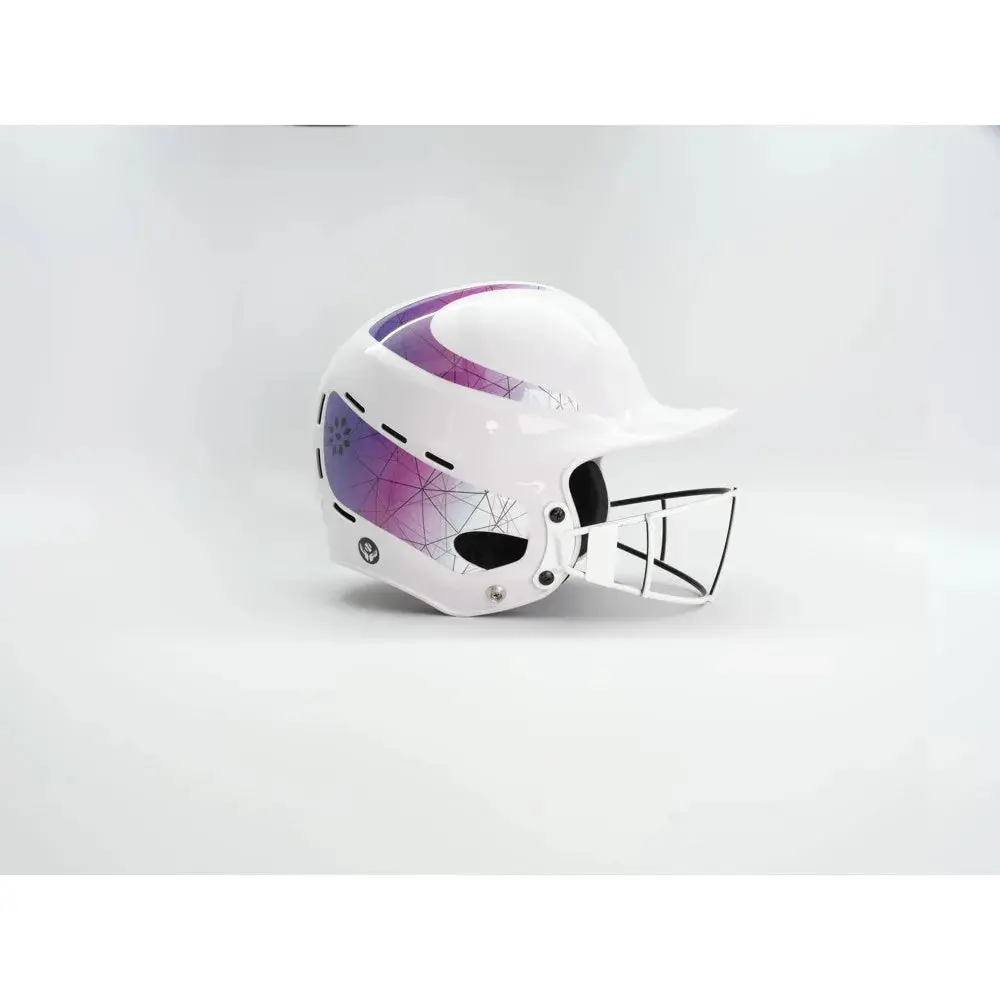 Vision Classic Batting Helmet - White/Blue/Purple S/M