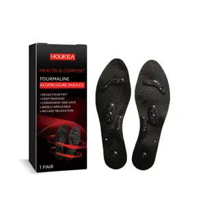 Houkea Tourmaline Acupressure Insoles, Foot Care Vein Repair Body Toning Body Care Foot Pads