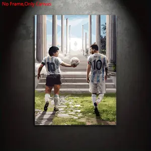 1 piece/set of frameless canvas painting print poster, classic realistic art, legendary player Diego Maradona, perfect gift for football culture lovers, ideal gift for bedroom, living room, kitchen, dormitory corridor, mural, wall decoration, room decor