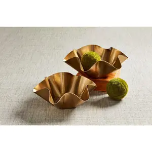 Brass Ruffle Bowl Set