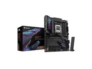 GIGABYTE X870E AORUS PRO X3D AMD AM5 LGA 1718 ATX Motherboard, Supports AMD Ryzen 9000/8000/7000 Series Processors, DDR5, 18+2+2 Total Power Phase, 4x M.2, PCIe 5.0, USB4 Type-C, WIFI7, 5GbE, PCIe EZ-Latch Plus, 5-Year Warranty