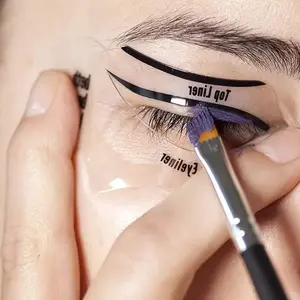 10pcs Reusable Eyeliner Stencil Set, Reusable Eyeliner Template, Professional Makeup Tool for Women