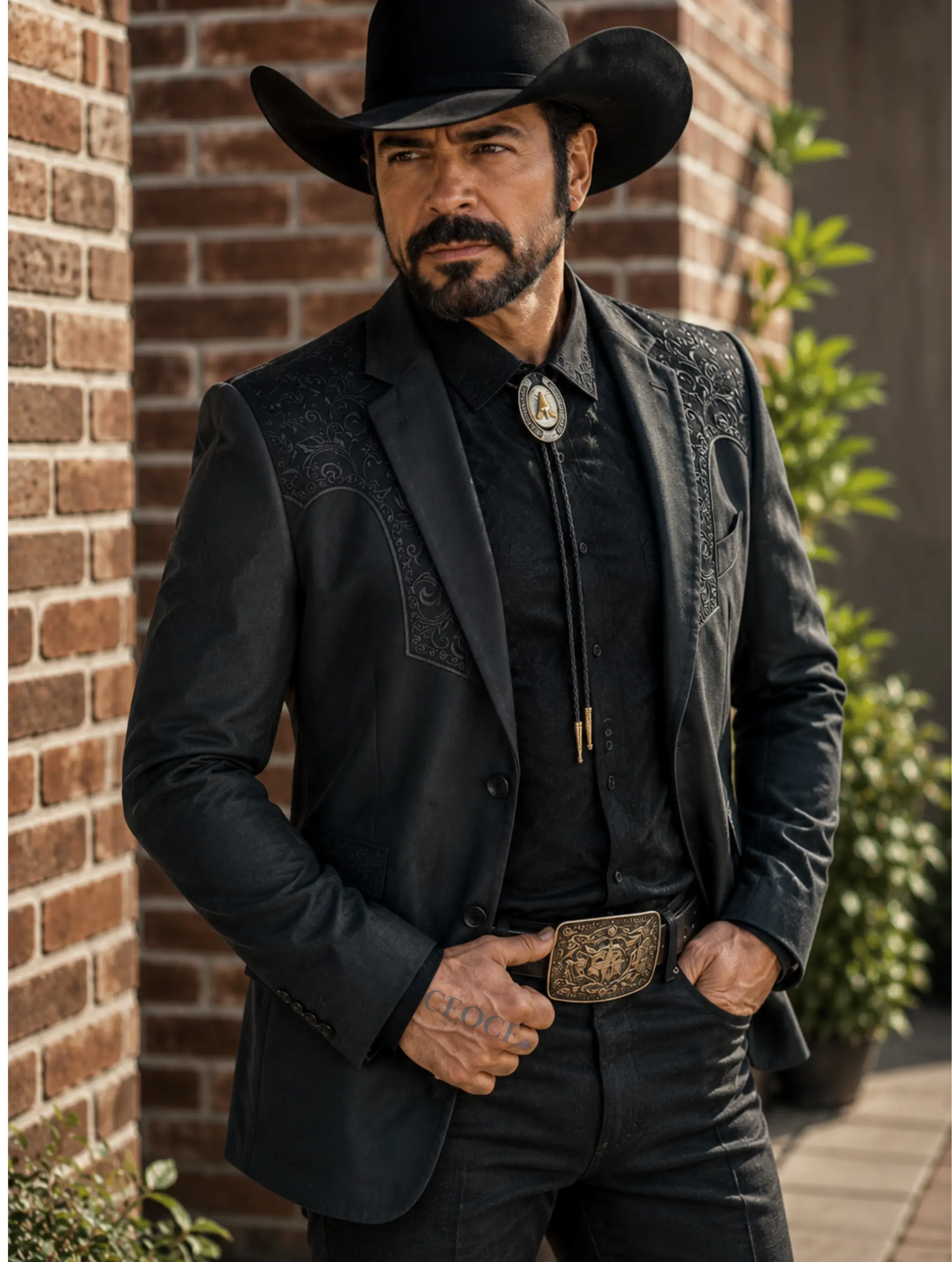 Men’s Western Blazer Jacket Cowboy Embroidered Dress Suit Coat for Rodeo Weddings Country Concert Formal Outfit