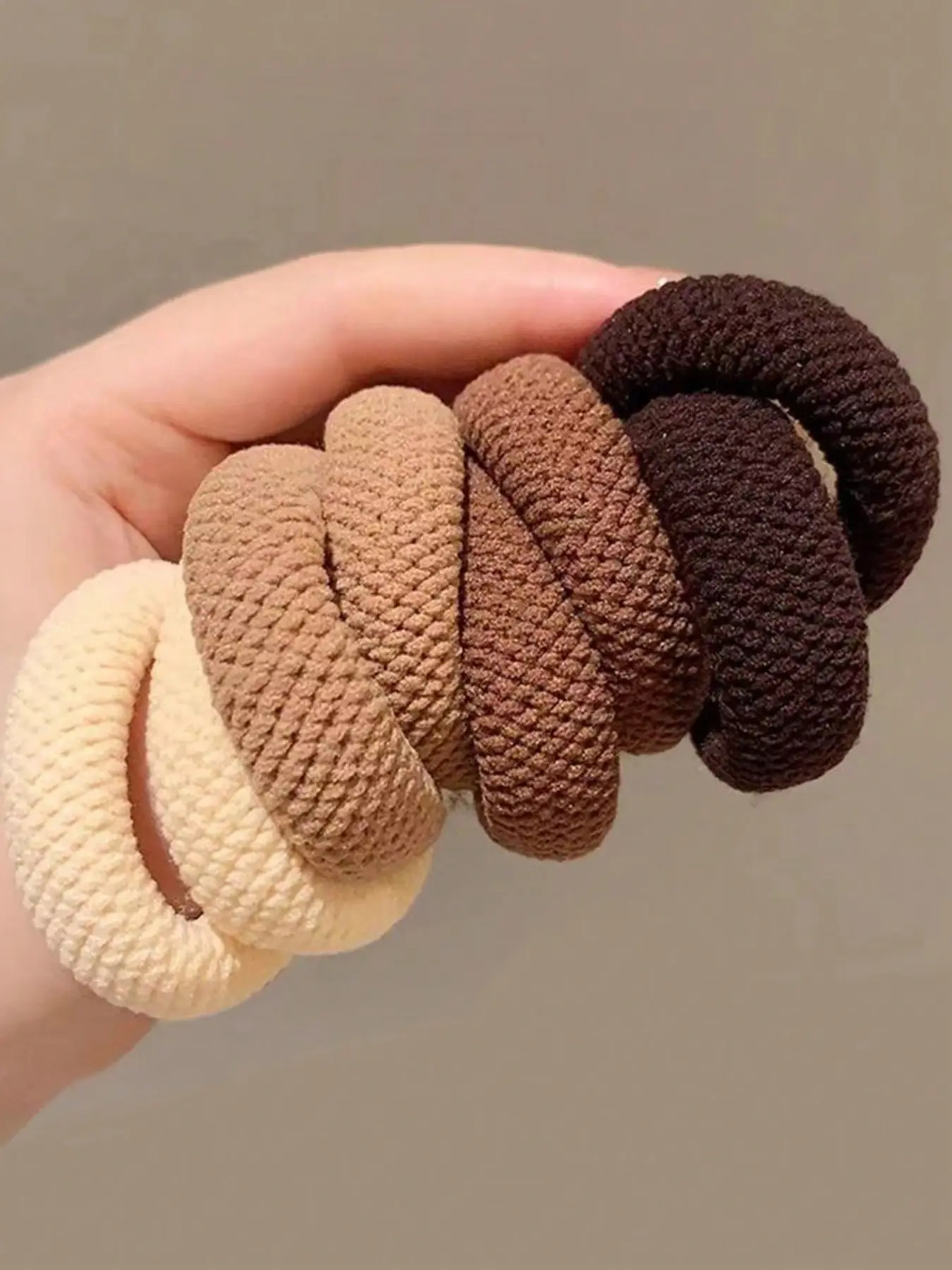 10 Pcs Mixed Color Thick High Elastic Hair Ties, Seamless Rubber Bands, Scrunchie for Women, Suitable for Ponytails & Daily Commuting, Elastic Hair Accessory