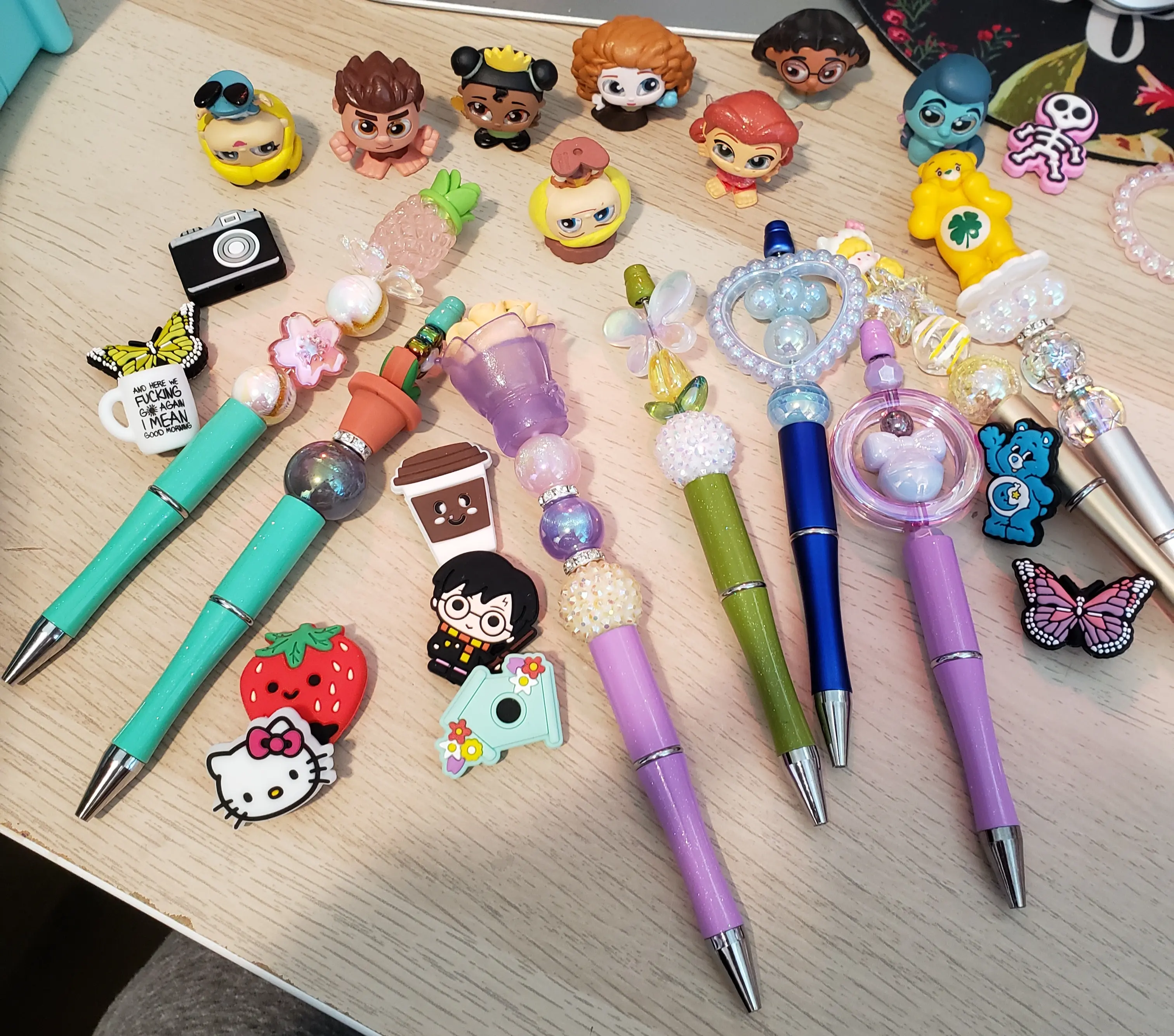 3 for $25 Custom Bead Pen with Topper and Black Ink Refill