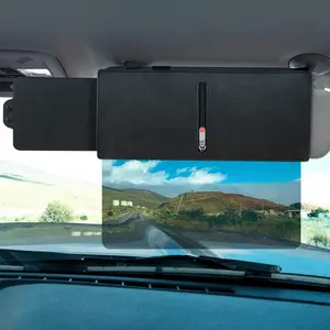 Car Sun Visor Extender Polarized Anti Glare UV400 Protection Universal Fit with Side Shade PC Lens for Most Cars Trucks SUVs Safe Driving
