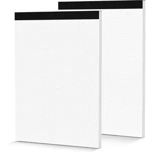2 Pack 8.5 x 11 Dot Grid Notepad, 1/5" Dotted Graph Paper Journal, Micro Perforated Thick White Paper Writing Pad for Sketching Journaling Notes, 30 Sheets Per Pad