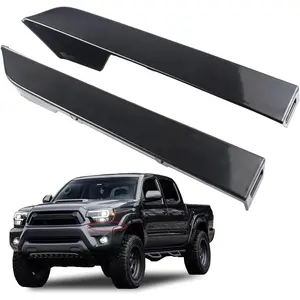 (1 Pair) Front Bumper Grille Headlight Filler Trim Panels Set Compatible With 2012-2015 Toyota Tacoma Grille Filler Panel Set Driver Passenger Side Replaces 52502-04900 52503-04900