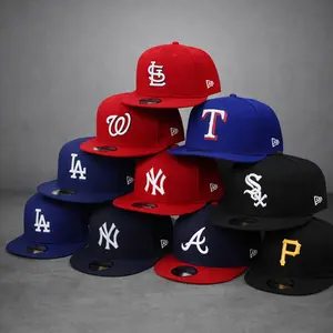MLB Snapback Hat Flat Brim Cap Adjustable Baseball Hat for Men Women Hip Hop Streetwear Classic Team Logo Fashion Cap Premium Quality
