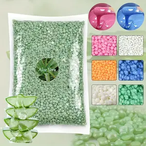 Aloe Vera Hair Removal Wax Beads, 1 Count Gentle Hair Removal Hard Wax Beads, Body Care Product Body Hair Remover for Women & Men Home Use