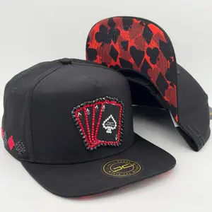 Diamonded Edition Black Poker Flat Cap