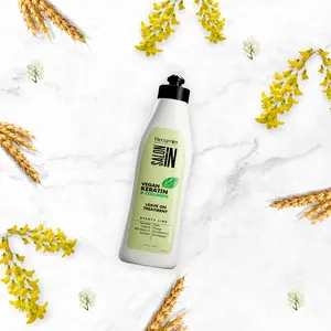 Vegan Keratin & Collagen Leave On 17.6oz | Hydration, Strength & Shine | Salt-Free, Paraben-Free, Silicone-Free, Cruelty-Free