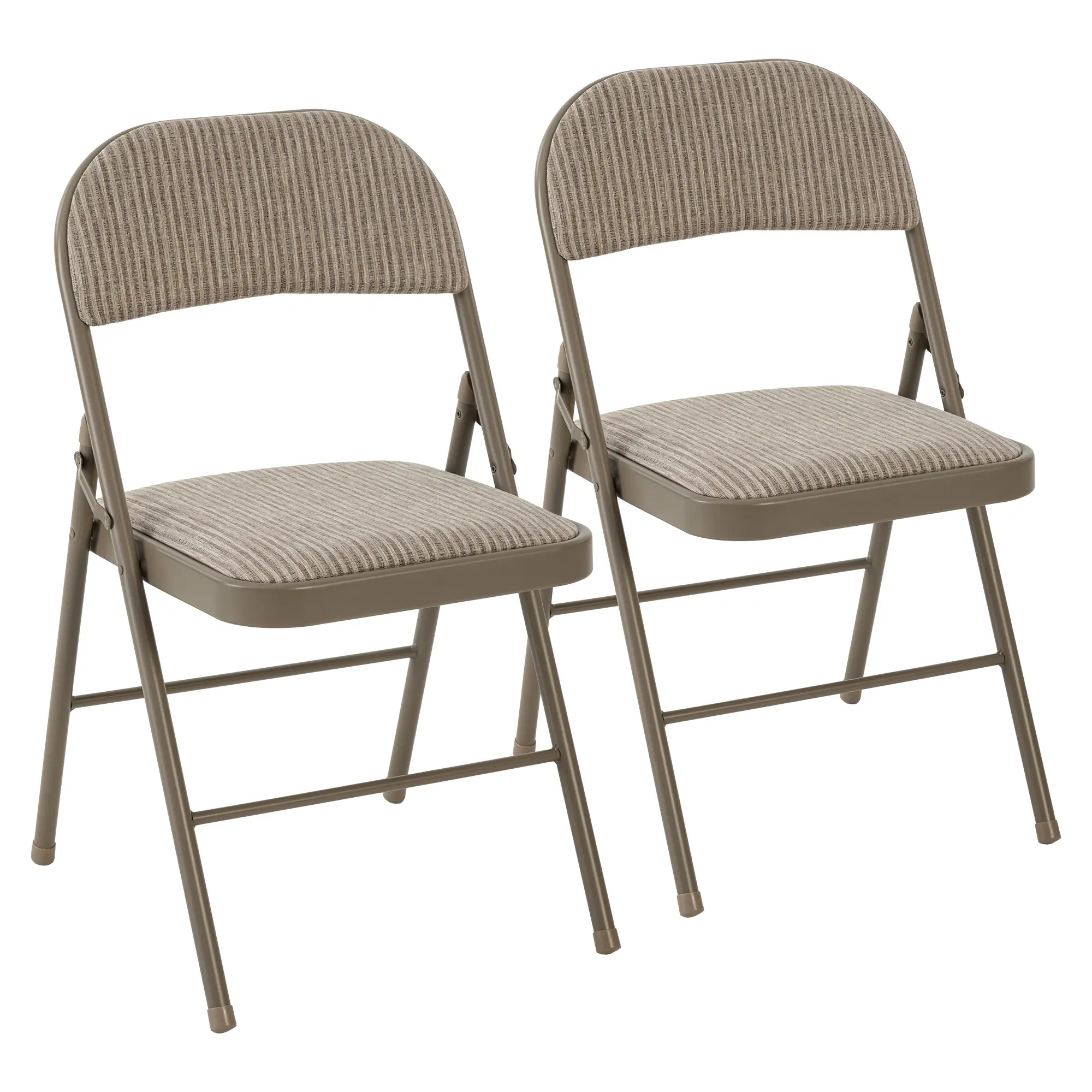 Modern Folding Chairs with Fabric-Padded Cushion and Back, Stackable Portable Chairs for Home Office, Indoor Use, Modern Chairs