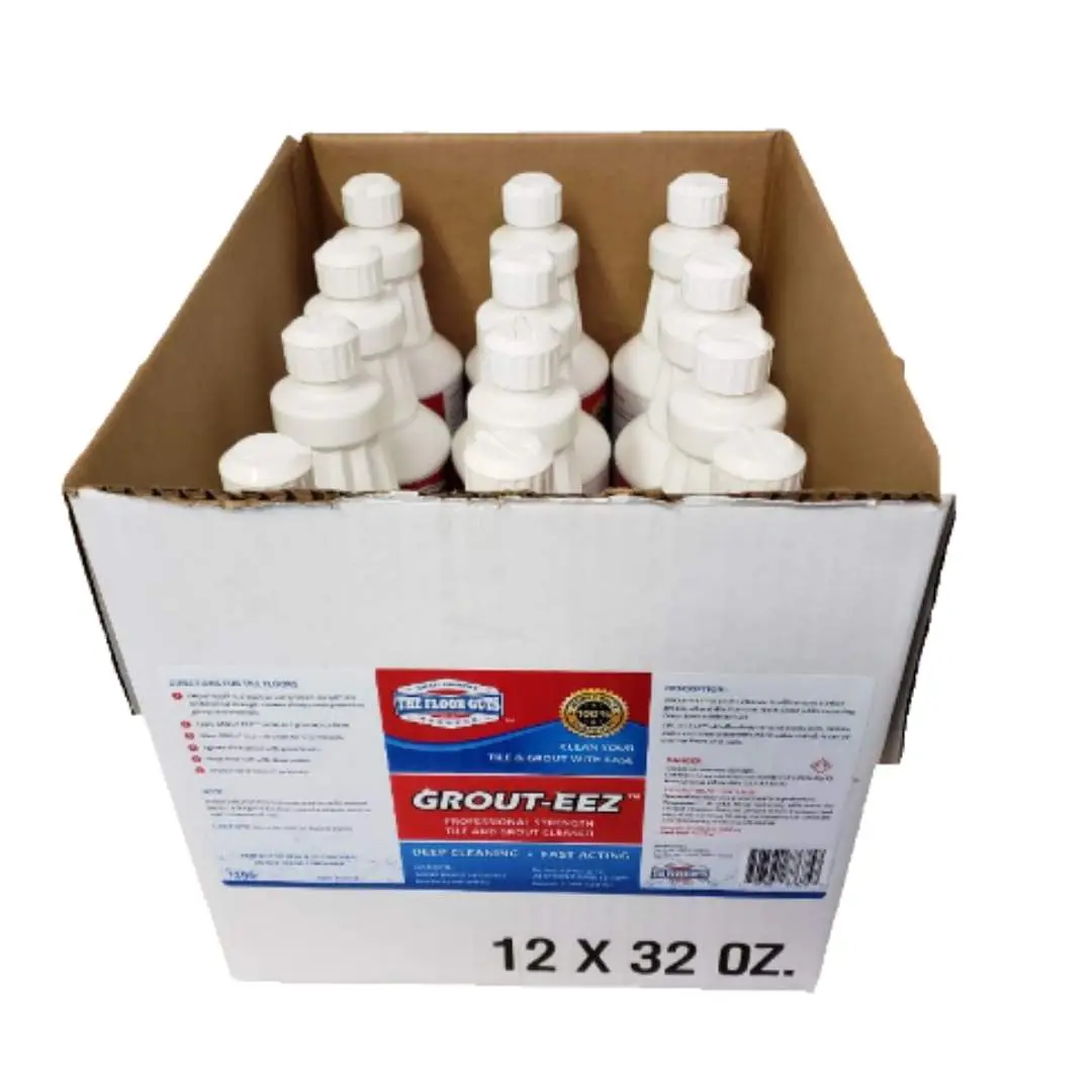 12 Quart Grout Bundle With 2 Grout Brushes Clean Tile Floors Without Kneeling, Professional Strength Formula | Clean-eez Cleaning Products Heavy Duty Cleaning