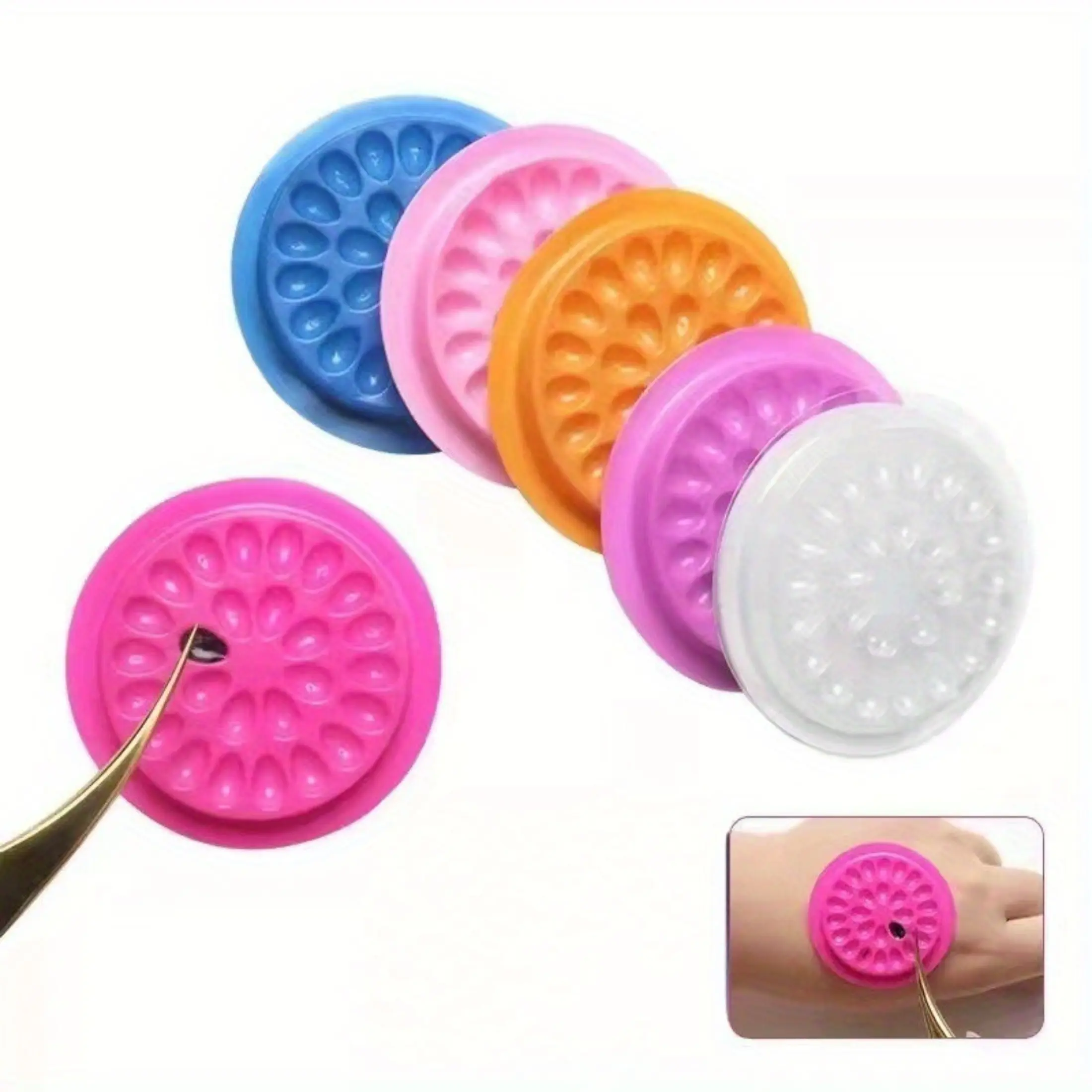 10 mixed color grafted eyelashes PVC pattern tray eyelash tray