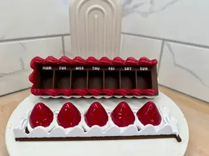 Strawberry Or Blueberry Cake Weekly Pill Case