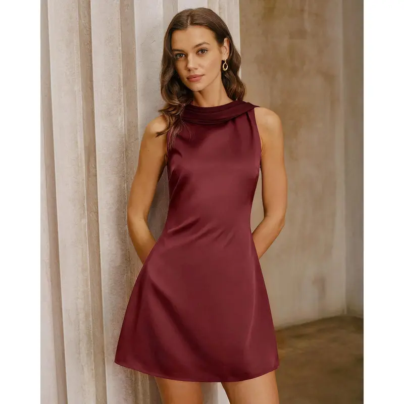 redwine backless dress