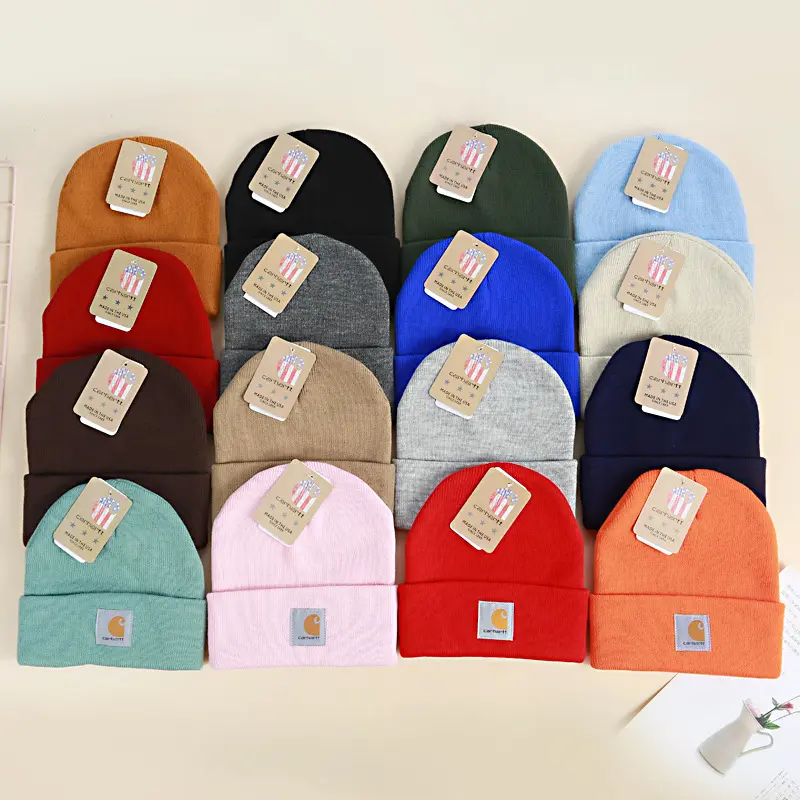 Basic Solid Color Cuffed Knit Beanie, Windproof Ear‑Protection Warm Winter Hat Outdoor Casual Skull Cap for Men Women