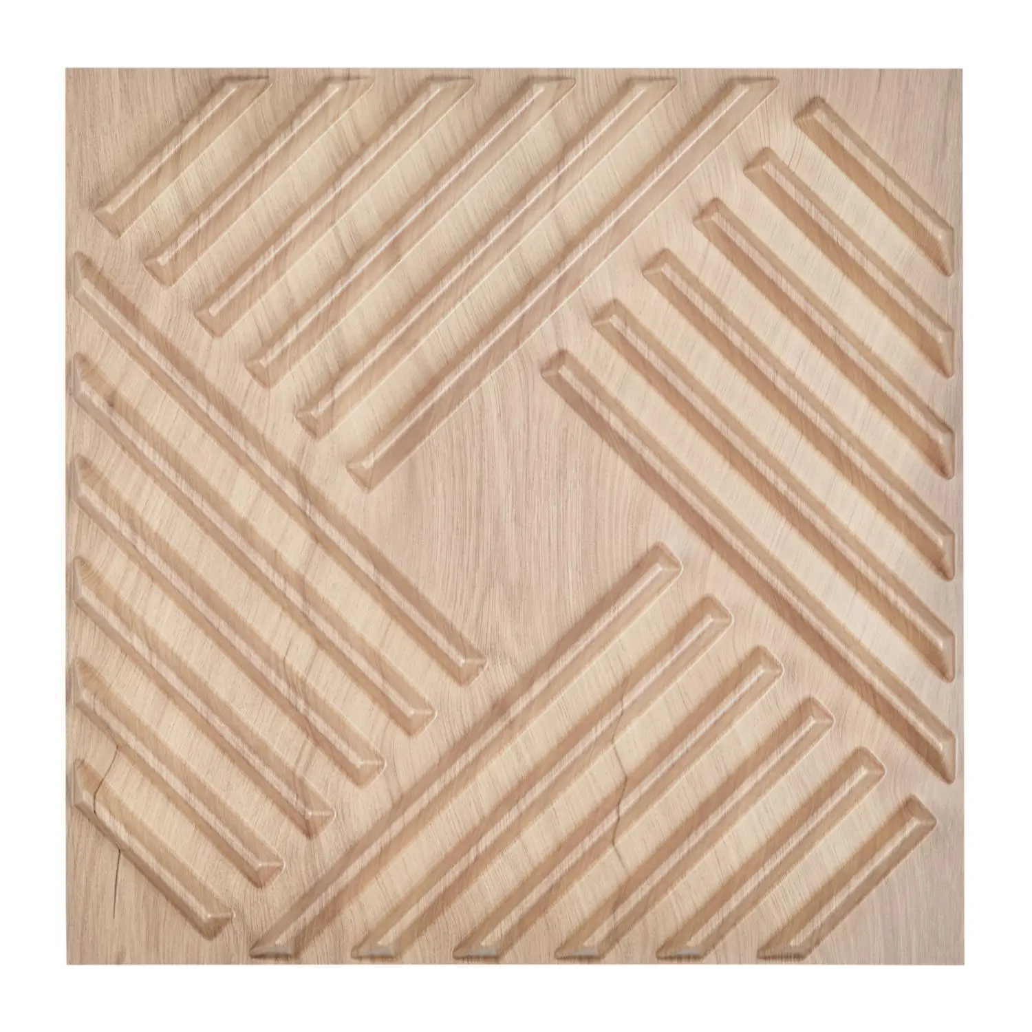 【summerfinds】VEVOR 3D Wall Panels, 12-Pack 19.7 x 19.7 in PVC Modern Art Minimalist Salt Tiles, 32 Sq.Ft Coverage Accent Wall Panel, Interior Home Decor for Ceiling, Bedroom, Living & Gaming Room, Light Wood Color, Customizable Diy, Durable Pvc, Geomet
