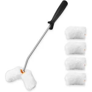 Roller Kit for Painting Tube and  Forms, Mini Roller Frame, Microfiber Roller Covers, Comfortable Handle, Painting Pipes, Fences, Furnitures, Walls etc HT0033-PT