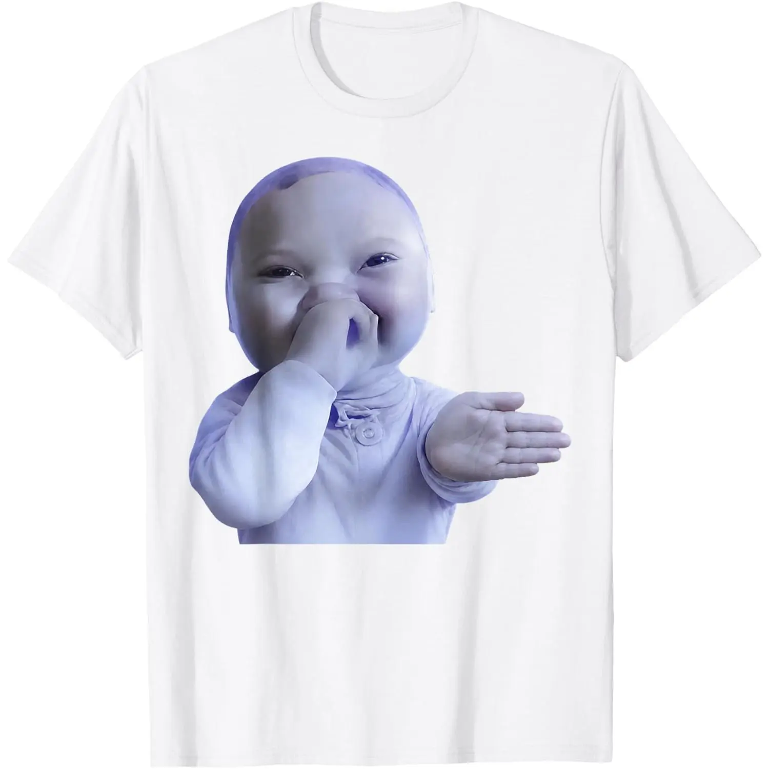 Funny AI Baby Laughing Meme Graphic Gen Z Humor Brainrot T-Shirt