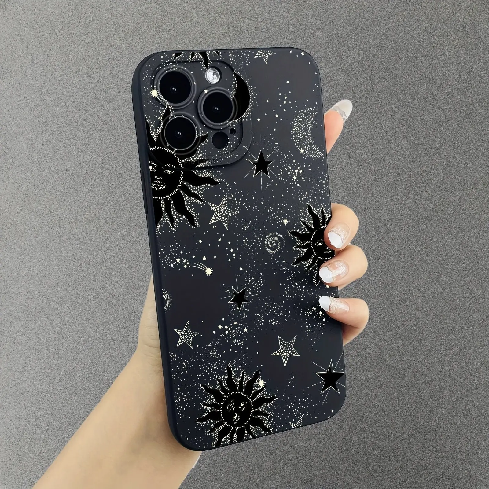 Oval Art Moon Sun God Design Shockproof Protective Ultra-Thin Case, Anti-Drop Soft Cover for iPhone 17/16/15/14/13/12/11/plus/pro Max, Holiday Gift, Accessories, Smartphone Protector