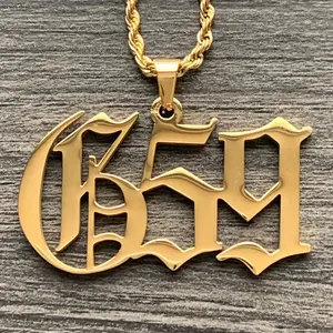 $uicideboy$ G59 Necklace 1.5" Gold Plated Mirror Polished Stainless Steel Grey59 Pendant with Choice of Chain Hypoallergenic & Rust Resistant Suicideboys Free Gift Included