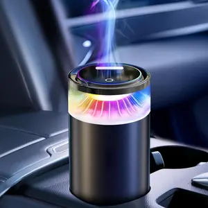 Upgraded Smart Car Air Freshener, Car & Home Diffuser, 8 Colorful Car Air Freshener Diffuser, Ambient Light,Long Lasting,Automatic Intensity,Lasts 6 Months,Fragrance Scents,Snow Fuji,Real Me Refill X2,cars accessories,car stuff