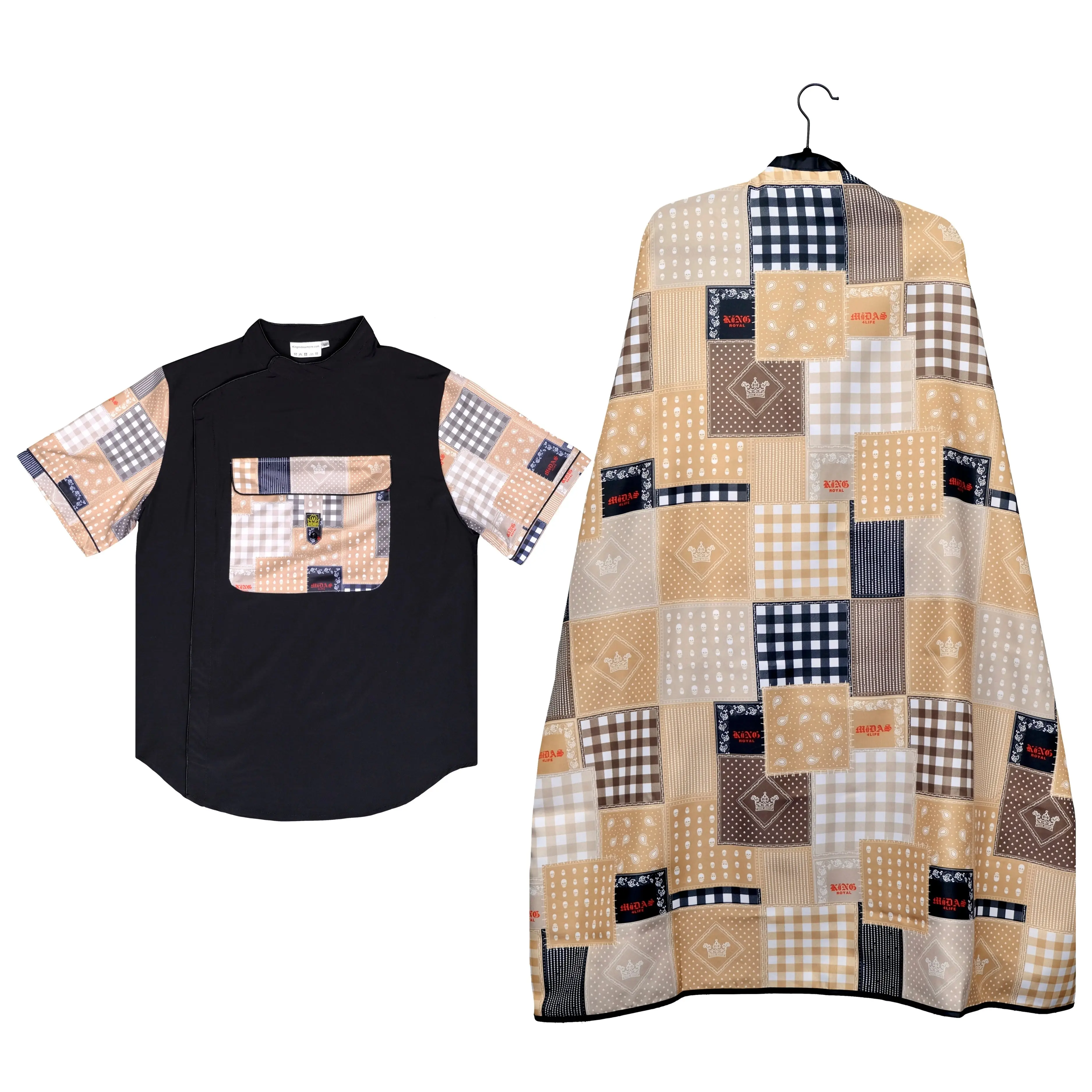 King Midas Empire Barber Jacket & Cape Set, Long-Lasting Hair Stylist Essential for Beauty & Personal Care Professionals
