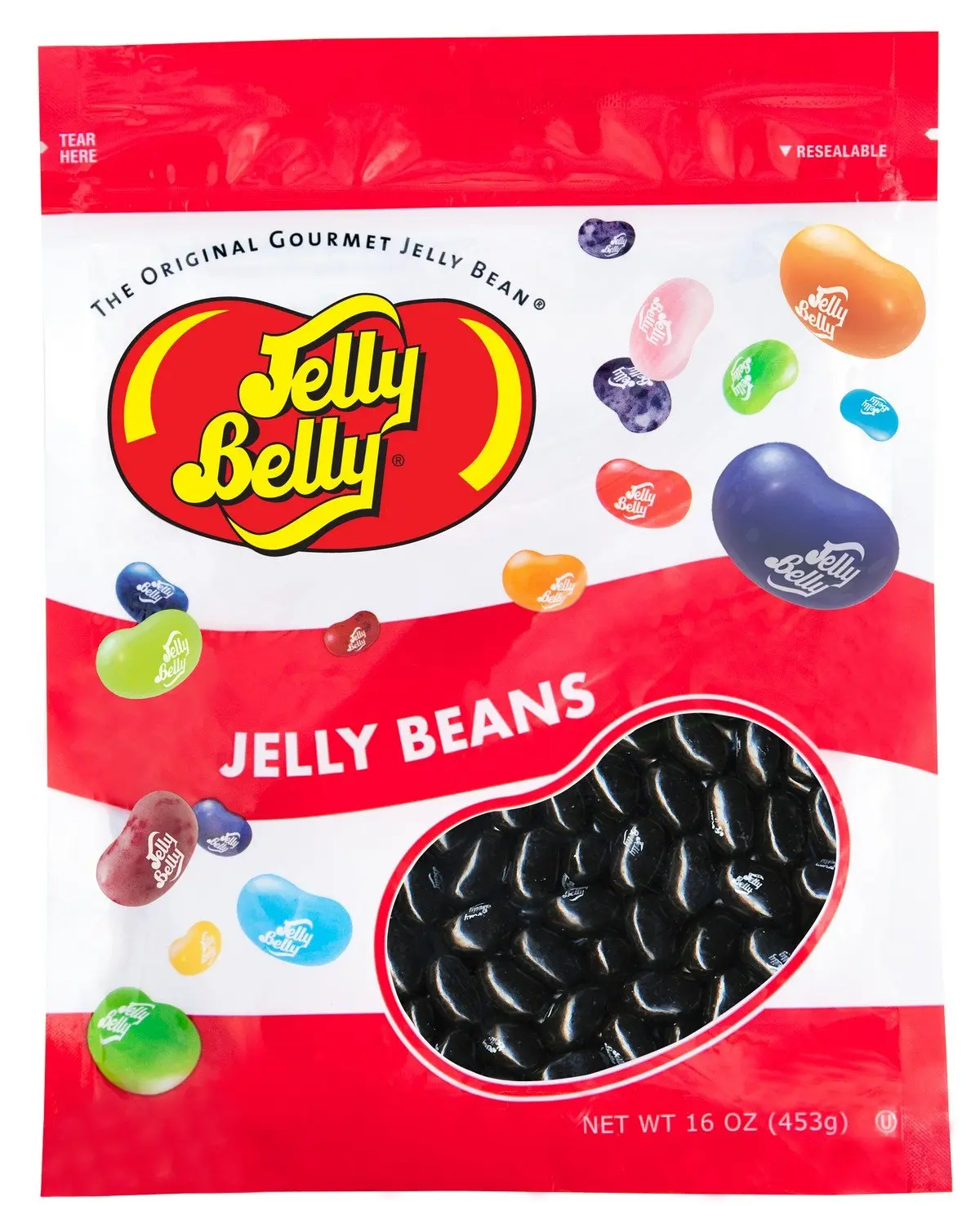 Jelly Belly Licorice Jelly Beans - 1 lb (16 oz) Resealable Bag - Genuine, Official Direct-from-Source Candy Snacks