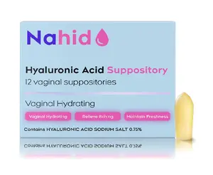 Nahid Intimate Moisture Inserts | 12 Count | 15 mg Hyaluronic Acid | pH-Balanced Feminine Care | Up to 72H Moisture Support