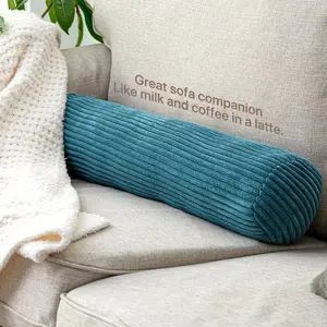 Striped Cylinder Pillow, 13.8 Inch Decorative Cushion, Accent Piece, Sofa and Bed Body Pillow, Living Room Bedroom Nursery Decoration