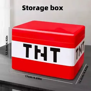 TNT Building Block Storage Box, Magnetic Building Blocks Toy, Building Block Set, Children'S DIY Assembly Toy Building Blocks,
