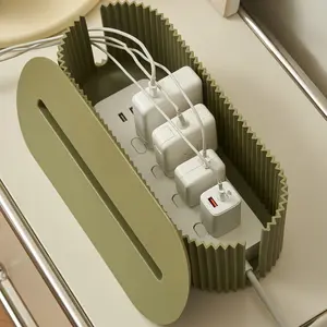 MultiScene Cable Organizer Box with Lid, Thickened Durable AntiScratch Wire Management, Desktop Storage Office Desk Accessories for Power Strips, Chargers, Data Cables, TV & Office Supplies