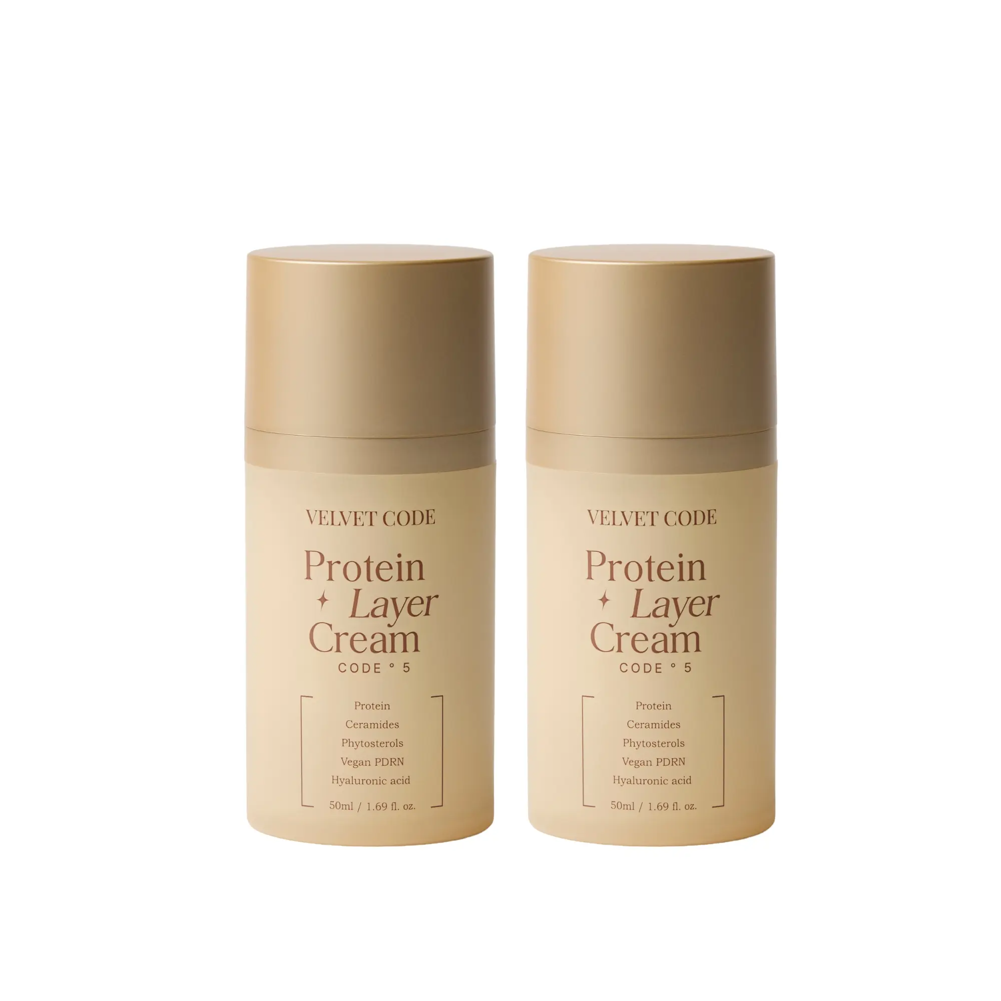 Velvet Code Protein Layer Cream 2pack - Korean Night Moisturizer for Barrier Support