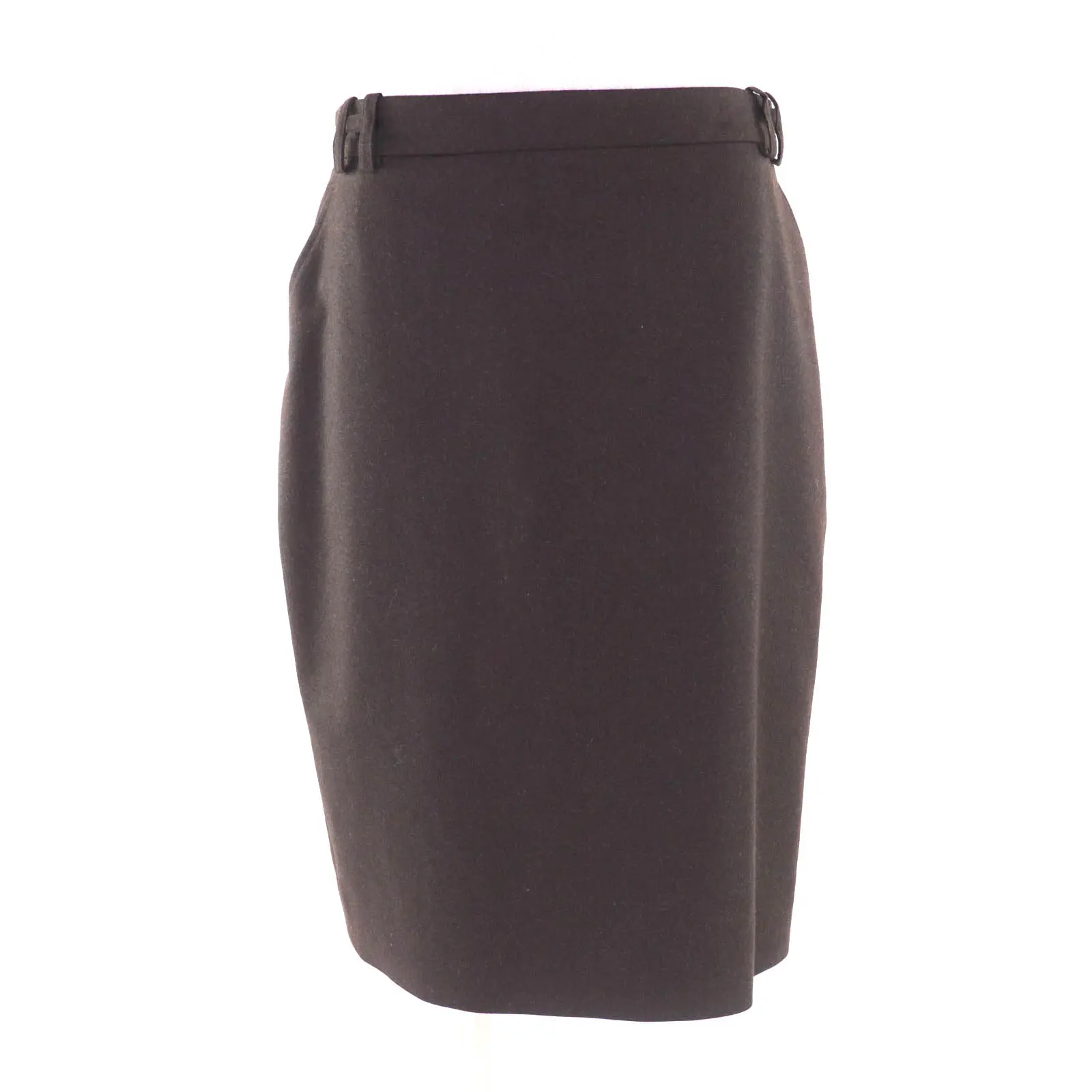 Pre-owned HERMÈS Wool Small Leather Goods Hermes Cashmere Knee Length Skirt