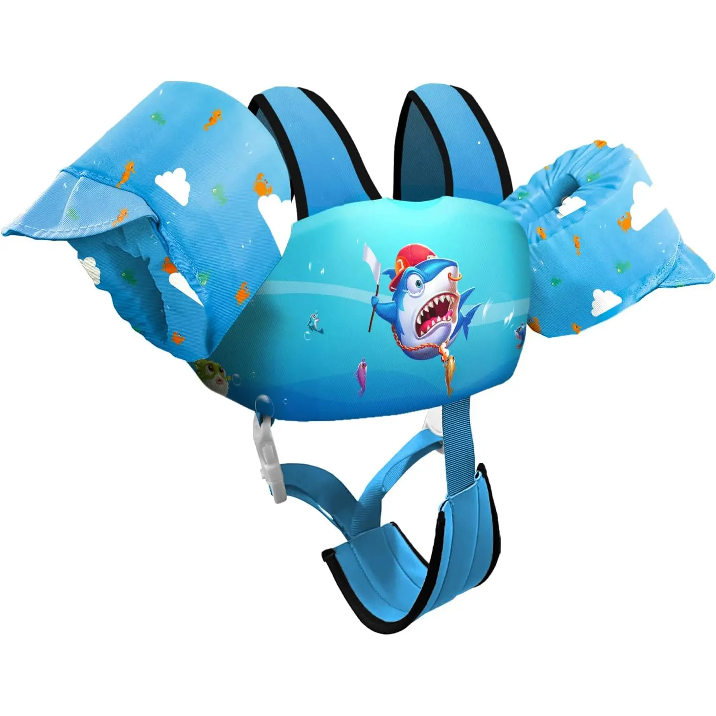 Chriffer Kids Swim Clothes for 22-66 Pounds Boys and Girls, Toddler Floaties with Shoulder Harness Arm Wings for 2,3,4,5,6,7 Years Old Baby