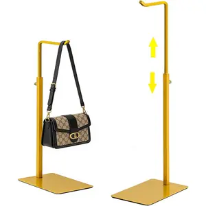 2Pcs Purse Holder, Adjustable Purse Display Stand , Golden Handbag Display Stand, Hanger Rack for Bags, Suitable for Desktops, Wardrobes and Commercial Storeshook Stand