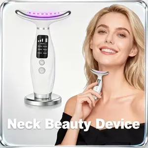 Facial neck massager, anti-wrapping facial massager, 7 modes, rechargeable USB facial lifting anti-aging device, perfect gift for Mother's Day, ideal for 10 holidays
