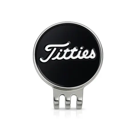 Curves & Clubs Premium Golf Ball Markers - 2-Pack Supplemental Golf Accessories with Easy Attachment, Fun Accent, Playful Look