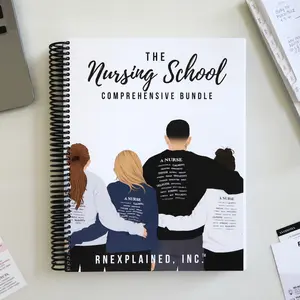 Hard Copy Nursing School Comprehensive Bundle | NCLEX Study Guide, Nursing Notes & Spiral Bound Nursing Book