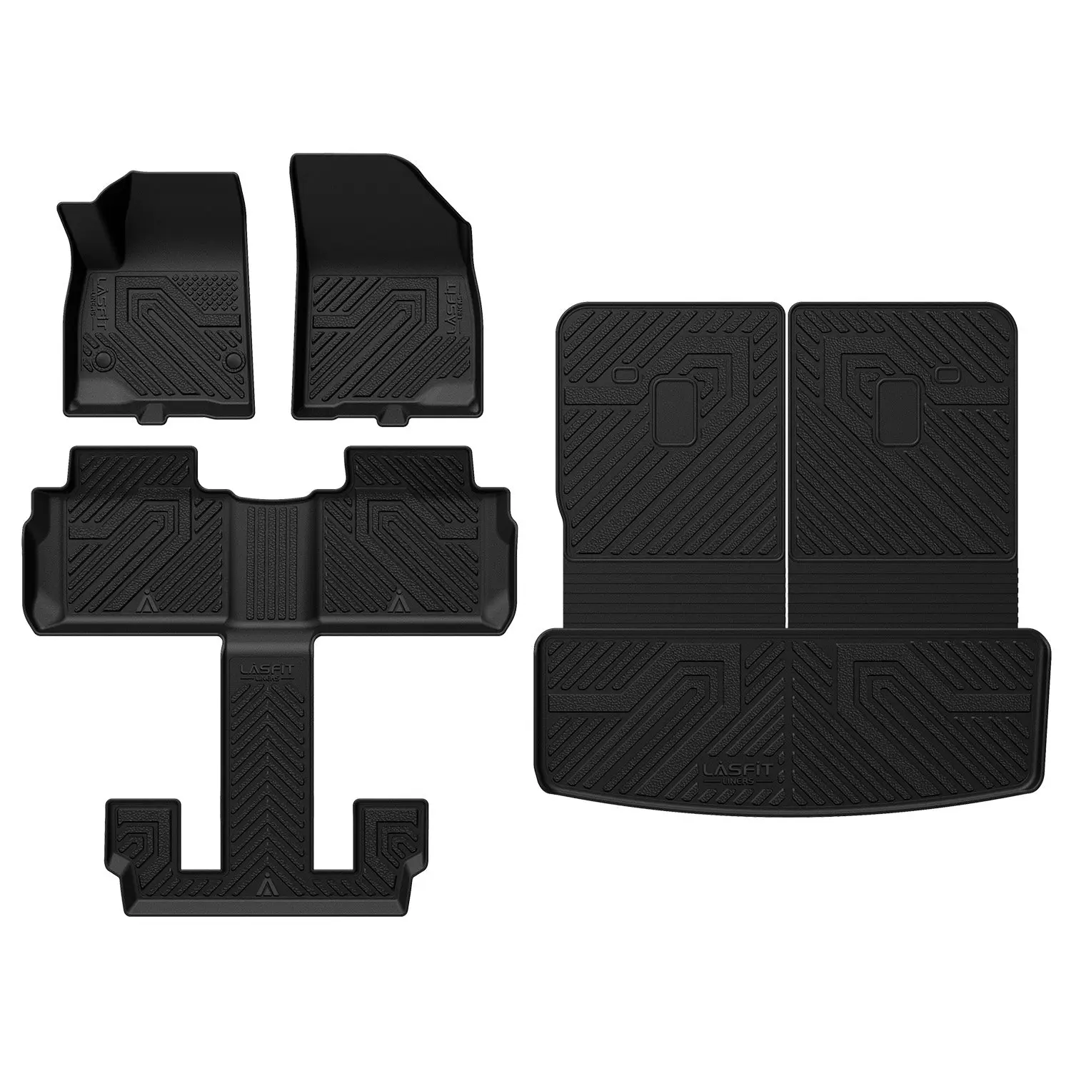 Lasfit Car Floor Mats & Cargo Seatback Mat - Car Interior Accessory, Compatible with 2017-2023 GMC Acadia, Floor Mats For Car, Automotive Mats