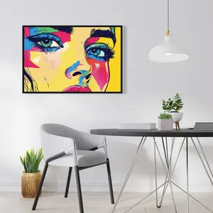 Pictorem C1FC2436TDR9W8 24x36 in. Glaze-Yellow Framed Wall Artwork - Artistic Posters & Prints, Home Decor Accent, Home Supplies Gift