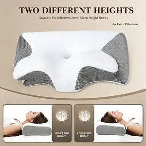 Cervical, Orthosleep Pillow, Cervical Neck Pillow for Sleeping, Premium Memory Foam Pillows, Ergonomic Pillows Side Sleeper, for Side, Back, Memory Foam Cervical Pillow, Ergonomic Pillow