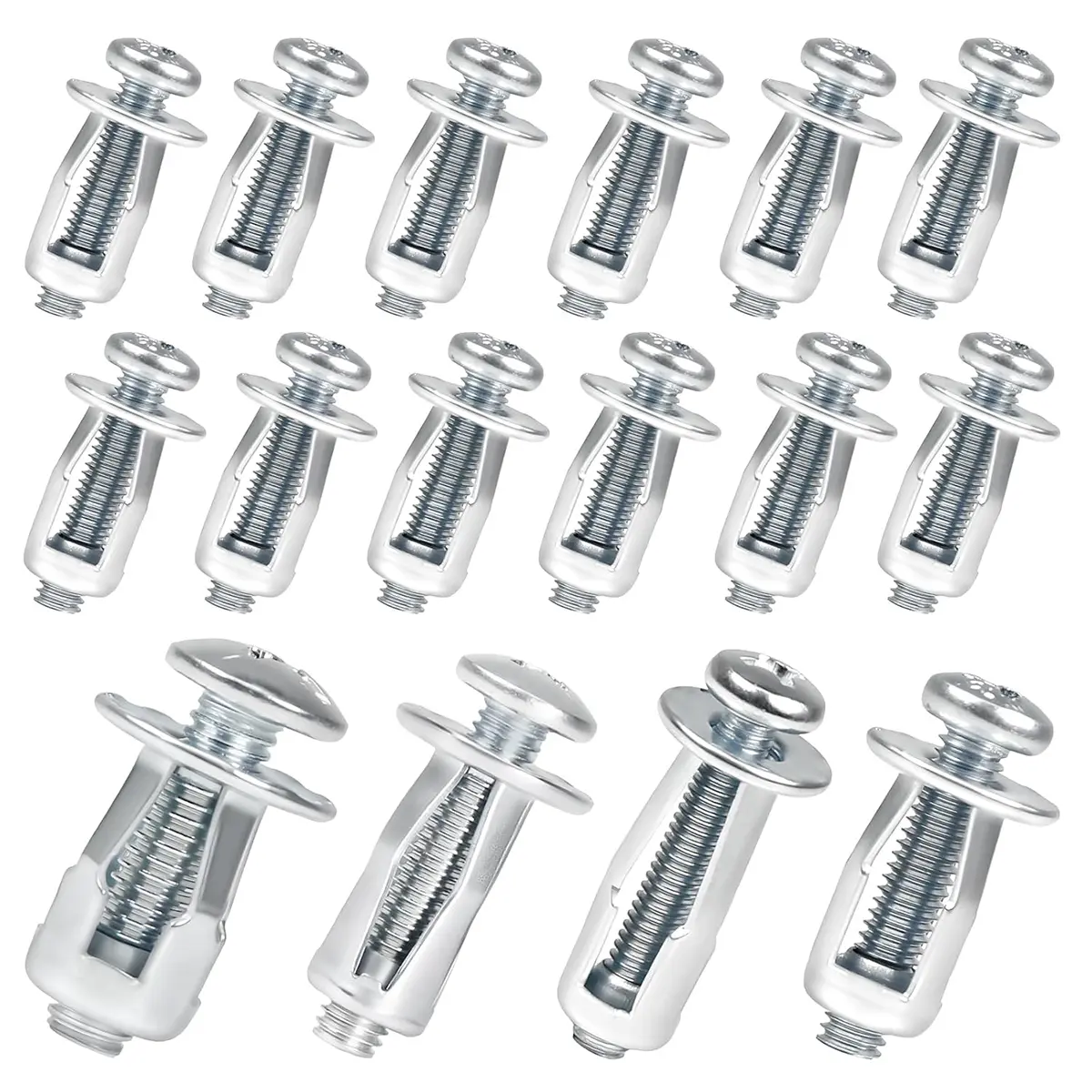 90-Pieces Thin Panel Ready Button Rivet Locking Nuts Set - Rustproof Zinc Plated Carbon Steel Fasteners, Bolt-Compatible for Fixing & Reinforcement, 90pcs for Projects, Corrosion Res. in Humid Environments (M4, M5, M6 Sizes)