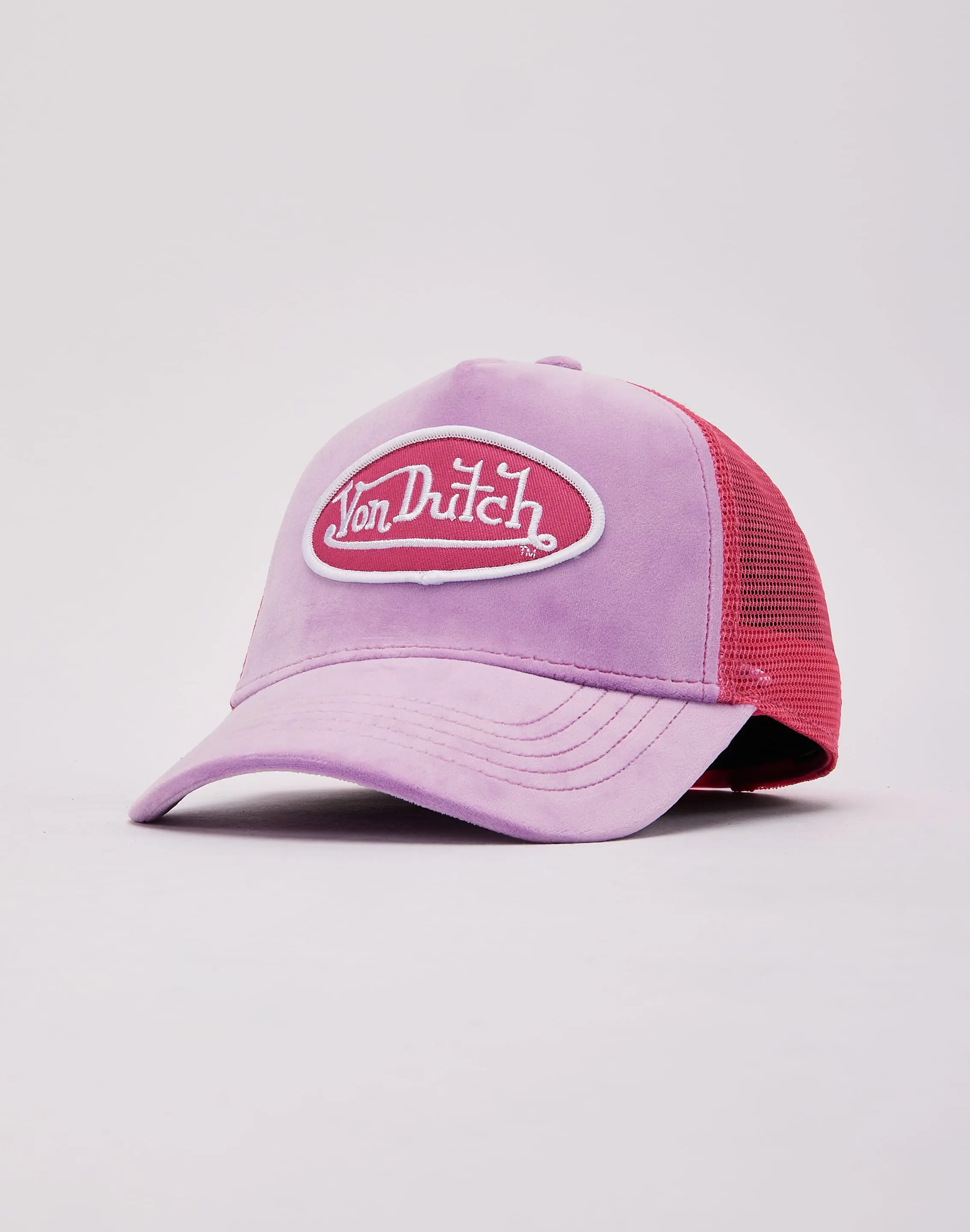 Womens Von Dutch Velvet Trucker Hat